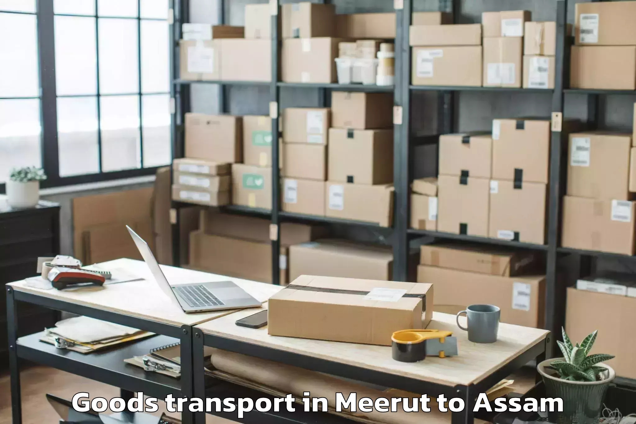 Efficient Meerut to Howly Goods Transport